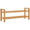 vidaXL Shoe Rack Solid Oak Wood Compact Shoe Rack Rectangular Rustic
