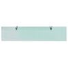 vidaXL Floating Shelf Clear Tempered safety glass Wall mounting