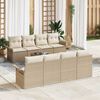 vidaXL Garden Sofa Set 9 pcs Beige Poly rattan