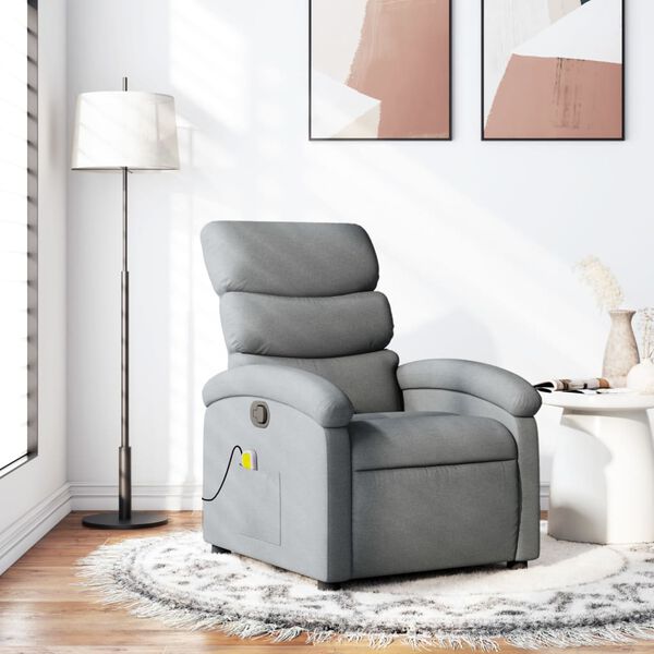 vidaXL Massage Recliner Chair Light grey