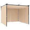 vidaXL Gazebo with Curtains 9.8'x9.8' Cream Steel