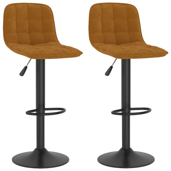 vidaXL Bar Stool Set of 2 Brown
