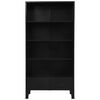 vidaXL Bookshelf Black Steel Storage Bookshelf Rectangular
