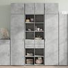 vidaXL Storage Cabinet Concrete grey Engineered wood Tall