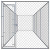 vidaXL Dog Kennel Silver Galvanized steel Extra Large
