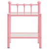 vidaXL Bedside Cabinet Set of 2 Pink and transparent
