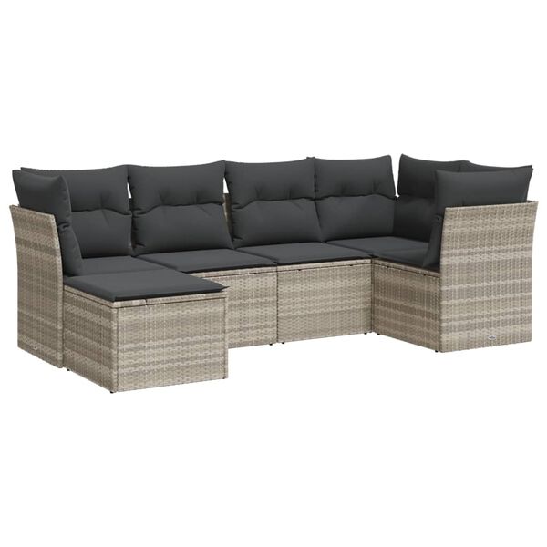 vidaXL Garden Sofa Set Light grey, Dark grey