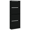 vidaXL Shoe Cabinet Black Engineered wood Slim Shoe Cabinet
