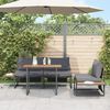 vidaXL Garden Dining Set 3 pcs Anthracite Steel