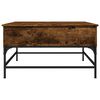 vidaXL Coffee Table Smoked Oak Engineered Wood and Metal Medium