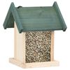 vidaXL Bird Feeder Green, Natural Wood Firwood, PVC Medium Portable