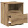 vidaXL Bedside Cabinet Artisan oak Engineered wood, metal Medium