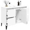 vidaXL Sink Cabinet White Engineered wood, metal Medium Sink Cabinet