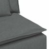 vidaXL Modular Sofa with Footstool and Cushions Dark Gray