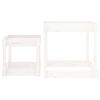 vidaXL Sand Table White Solid pinewood Small to Medium Collapsible
