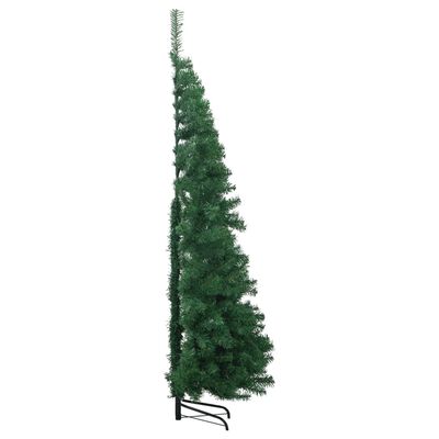 vidaXL Corner Artificial Christmas Tree Green 6 ft PVC