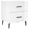 vidaXL Bedside Cabinet Set of 2 High gloss white