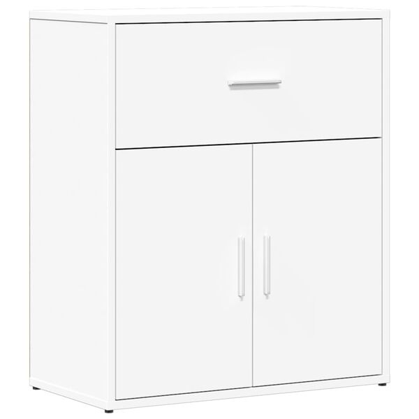 vidaXL Sideboard White Engineered Wood Medium Sideboard Rectangular
