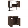 vidaXL Bathroom Furniture Set Brown Oak