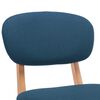 vidaXL Bar Chair Set of 2 Blue Fabric (100% polyester), solid beech wood
