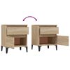 vidaXL Bedside Cabinet Set of 2 Sonoma Oak Engineered wood