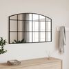 vidaXL Wall Mirror Black Glass, Powder-coated iron 39.4 x 23.6 in