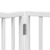 vidaXL Dog Gate Set of 6 White Poplar Wood Foldable Dog Gate