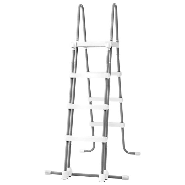INTEX Pool Ladder Grey and White Coated Steel and Plastic