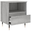 vidaXL Bedside Cabinet Set of 2 Grey Sonoma Engineered wood, Metal