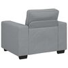 vidaXL Sofa Chair Light grey Fabric (Polyester), Metal, Plywood, Solid Wood