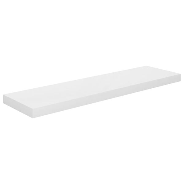 vidaXL Wall Shelf Set of 4 Shiny White Honeycomb MDF, Metal
