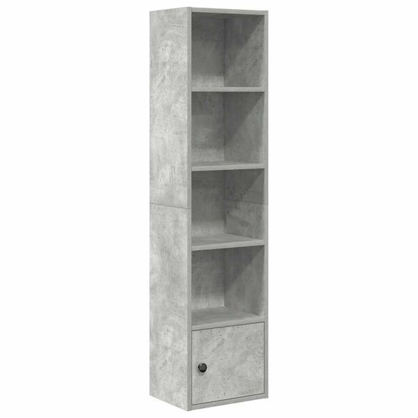 vidaXL Bookcase Concrete Grey Engineered Wood Reversible Bookcase