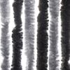 vidaXL Fly Curtain Grey and Black 35.4x78.7" Chenille