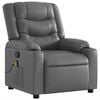 vidaXL Massage Recliner Chair Gray Faux leather, metal, plywood Large