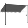 vidaXL Retractable Awning Anthracite Steel 118.1x59.1 in