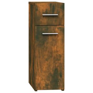 vidaXL Apothecary Cabinet Smoked Oak Engineered Wood Medium
