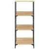vidaXL Bookshelf Sonoma Oak Engineered wood, steel Medium Bookshelf