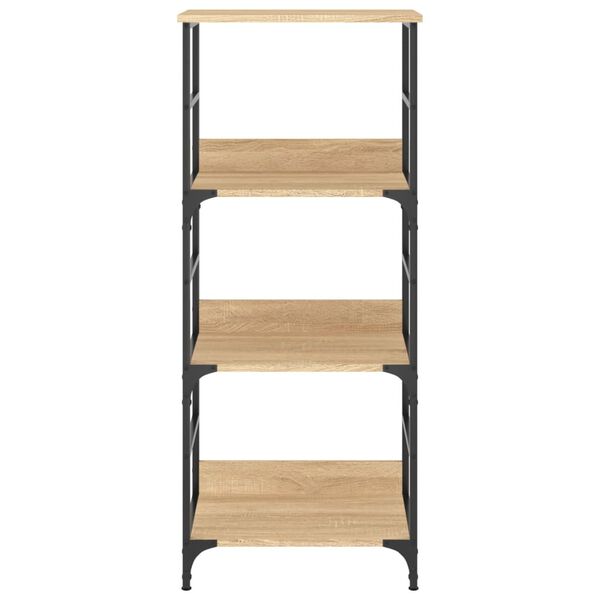 vidaXL Bookshelf Sonoma Oak Engineered wood, steel Medium Bookshelf