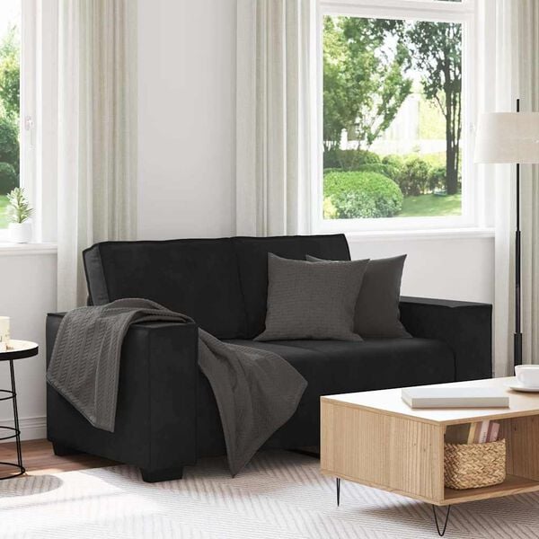 vidaXL 2-seater Sofa Black