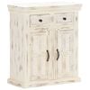 vidaXL Sideboard White Solid mango wood, engineered wood Medium