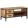 vidaXL TV Cabinet Natural Solid mango wood with a natural finish, iron