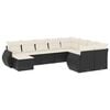 vidaXL Garden Sofa Set Black, Cream White