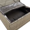vidaXL Garden Lounge Set Gray PE Rattan, Powder-Coated Steel, Polyester, PVC