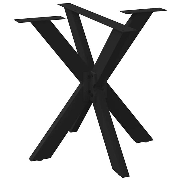 vidaXL Dining Table Leg Black Powder-coated steel