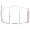 vidaXL Party Tent Taupe 210D oxford fabric with silver coating 10 x 10 ft