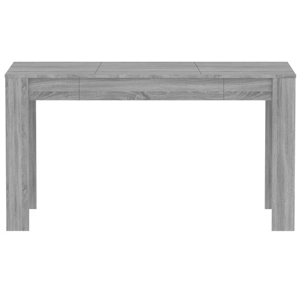 vidaXL Dining Table Grey Sonoma Engineered Wood 55.1 x 29.3 x 29.9 in