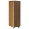 vidaXL Rolling Cabinet Honey Brown Solid Pine Wood, Engineered Wood, Plastic