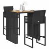 vidaXL Garden Bar Set Black