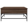 vidaXL Coffee Table Brown Oak Engineered Wood, Metal Medium