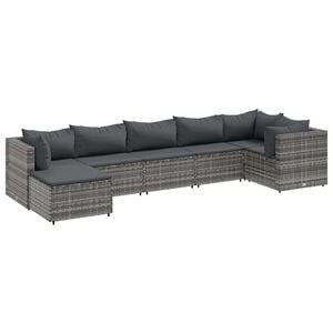 vidaXL Patio Lounge Set Gray, Anthracite